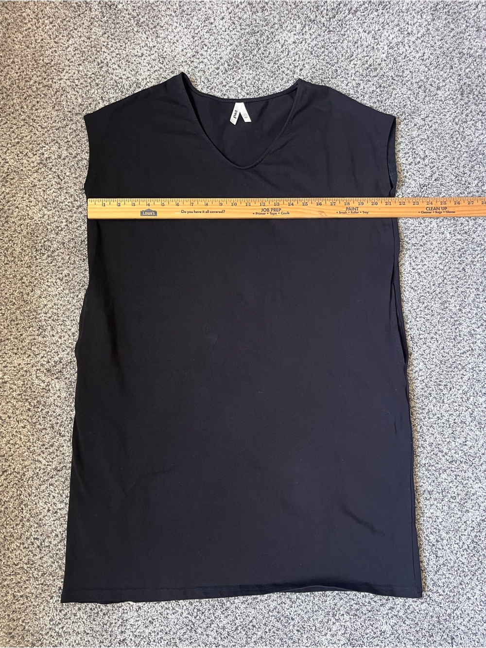 Pact Dress Women Medium BlackV-Neck Organic Cotton T-Shirt Dress Pockets Coverup - Picture 8 of 9